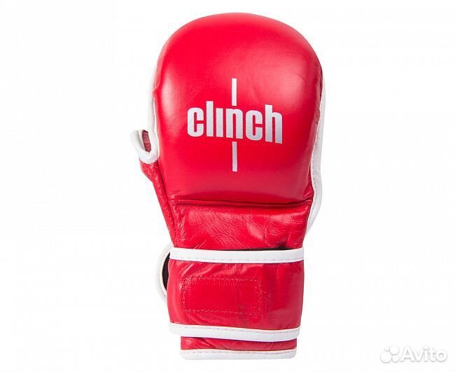 Перчатки для мма Clinch Union кожа красные (S)