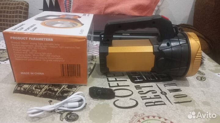 Фонарь светодиодный аккумуляторный новый