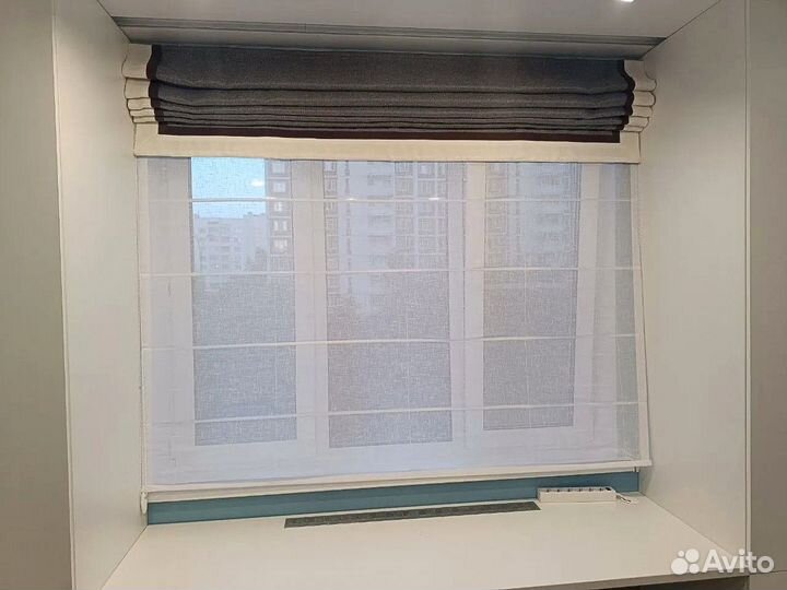 Двойная римская штора на заказ