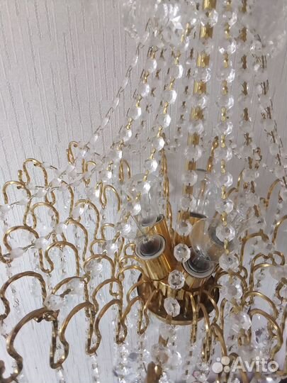 Люстра потолочная хрустальная, Турция,бу