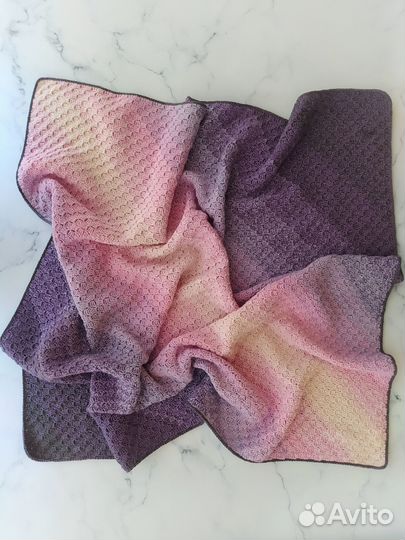 Плед для новорожденной 88х88 см