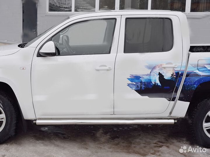 Защита порогов для Volkswagen Amarok от 2016 г.в