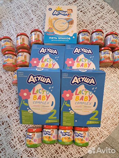 Агуша: смесь, пюре, кефир