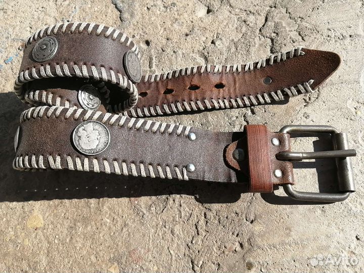 Кожаный ремень ручной работы