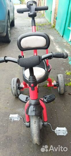 Велосипед трехколесный Kreiss с тентом Красный