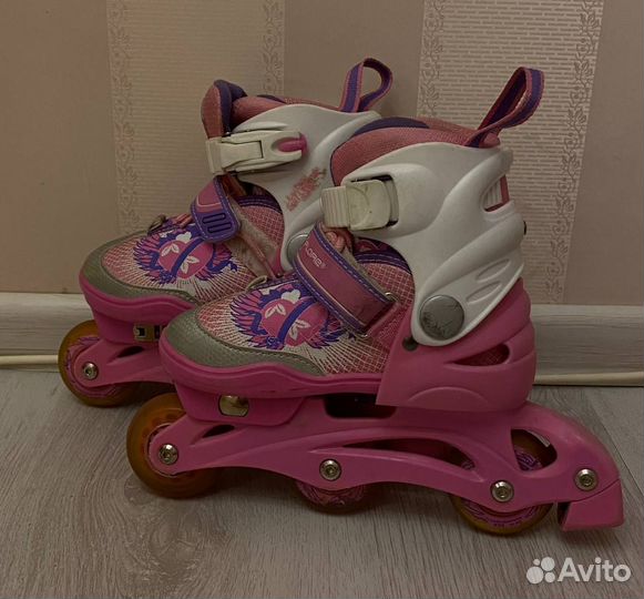 Роликовые коньки раздвижные + комплект защиты