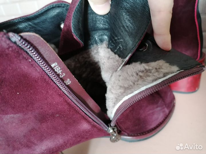 Ботильоны натуральный замш, 39