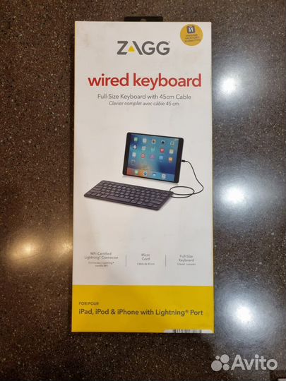 Клавиатура проводная Zagg, русская раскладка