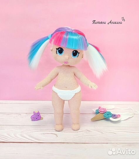 Кукла лол. Ручная работа. Вязаная