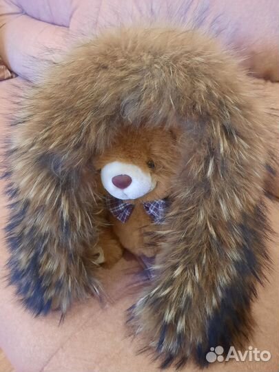 Опушка на капюшон из енота