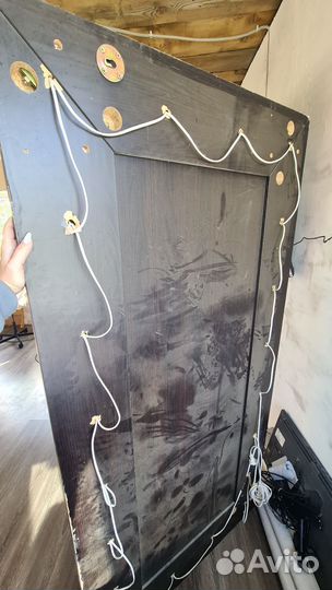 Гримерное зеркало с лампочками бу