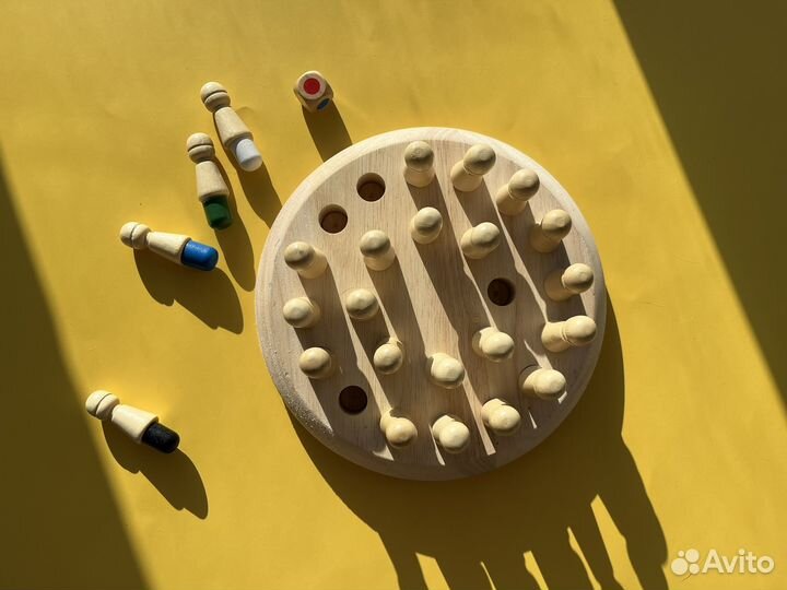 Игра деревянная развивающая мемори шахматы memory