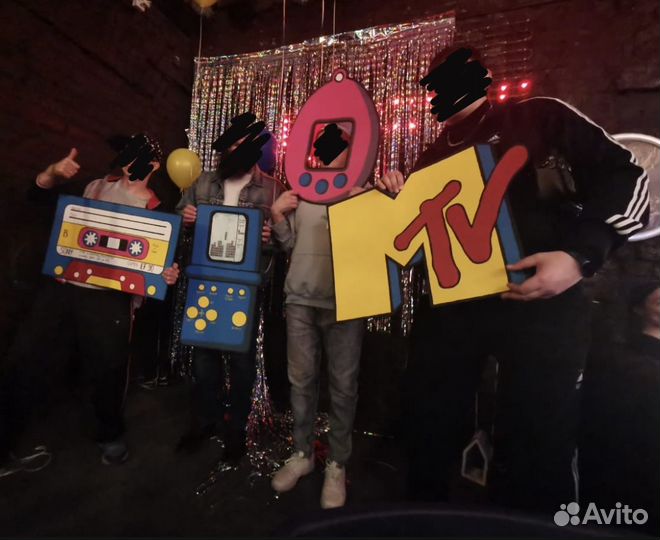 Реквизит для фото Фигуры для фото Вечеринка 90-е