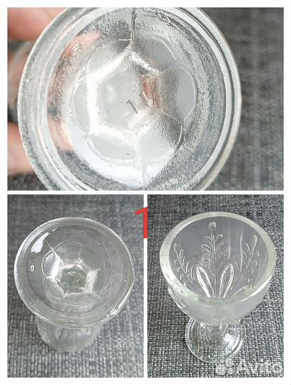 Лафитник СССР рюмка свинцовое стекло