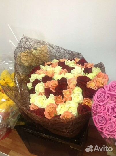 Цветы розы букет