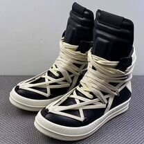 Кеды Rick owens geobasket кожаные