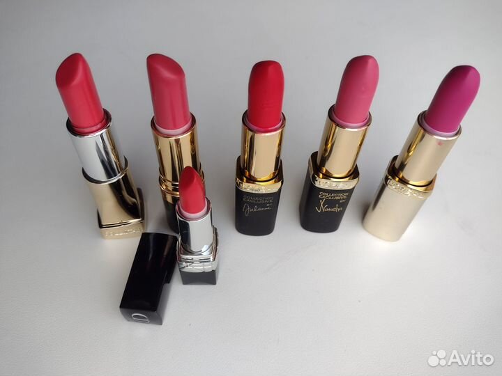 Помады Collistar, L'Oréal, Revlon, Dior, Chanel