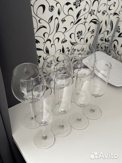 Бокалы и посуда (вместе и отдельно)