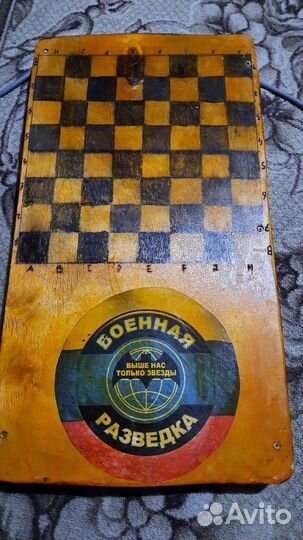 Нарды ручной работы большие с шахматами