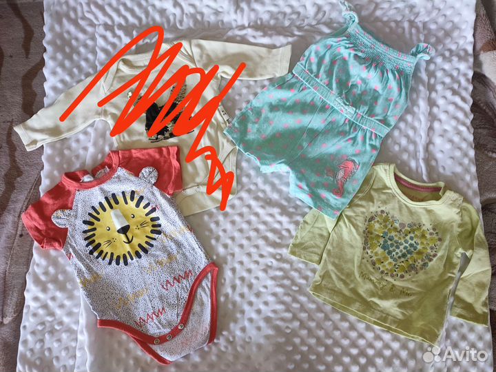 Вещи на девочку 3-6мес