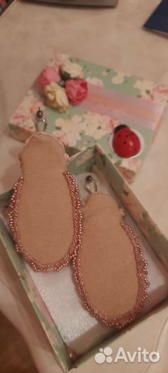 Серьги Сваровски кристалл ручная работа