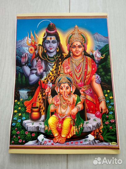 Картина для фен-шуй Шива Ганеша