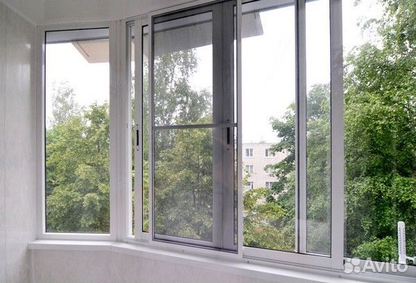 Окно алюминиевое раздвижное 2870*1450