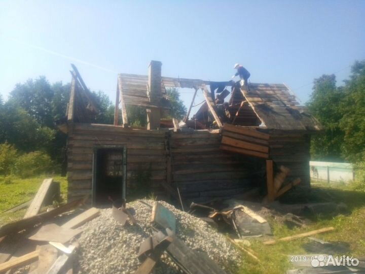 Снос, слом, слом, вывоз дачных домов, фундаментов