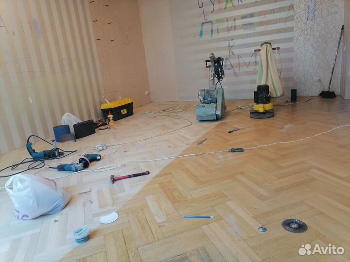 Цикловка шлифовка паркета