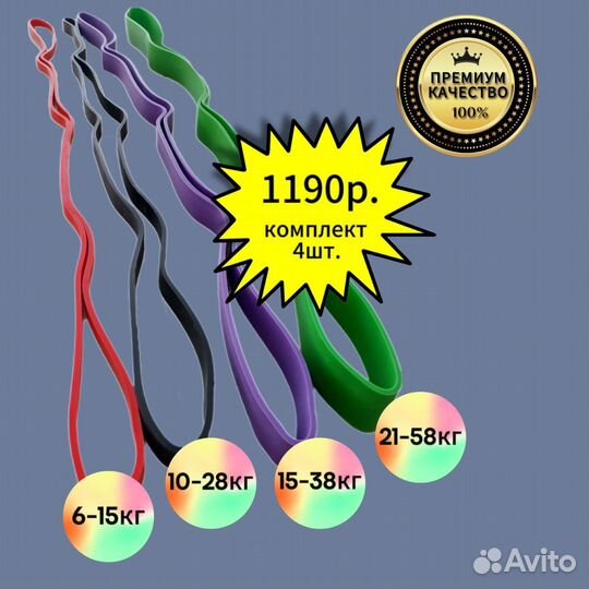 Фитнес резинки / Резина для подтягиваний / Петли