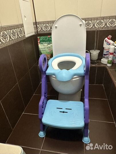 Сиденье для унитаза детское со ступенькой