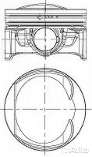 Nural 87-443800-00 Поршень комплект VAG 1.8TSI (палец 23 мм) 82.5 мм