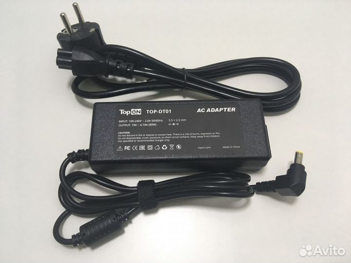 Блок питания Asus, Dell, MSI 4.74A (5.5x2.5) 90W