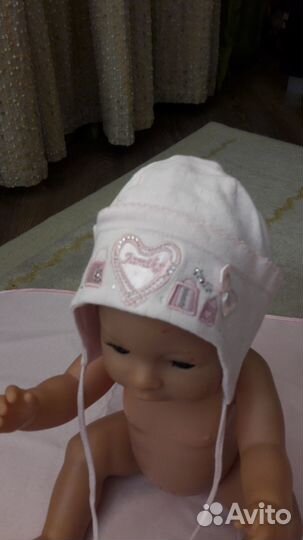 Шапочки до годика на девочку демисезонные