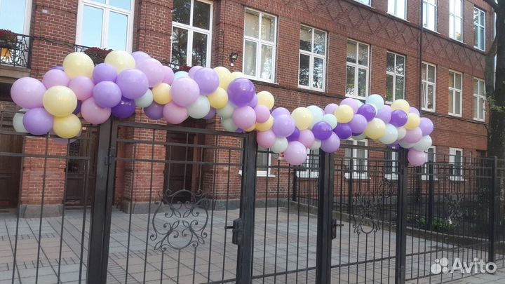 Гирлянда из воздушных шаров, фотозона