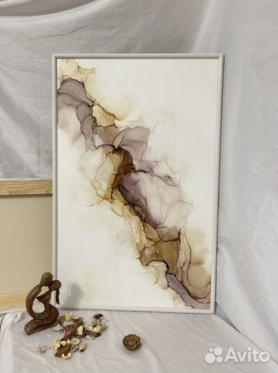 Интерьерная картина спиртовыми чернилами «Хребет»