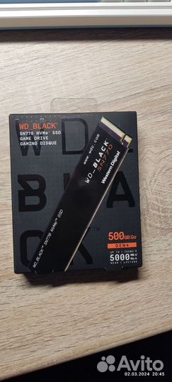 500 гб SSD M.2 накопитель WD Black SN770