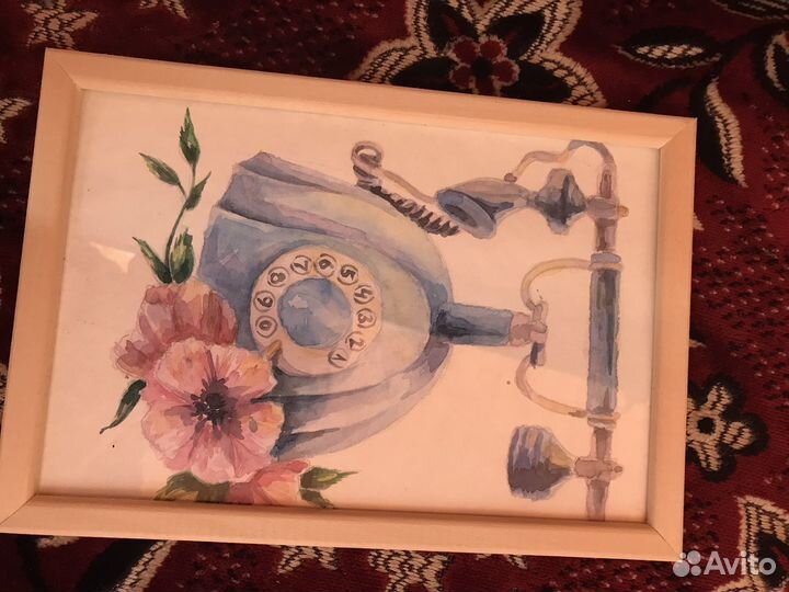 Картины акварель в рамке