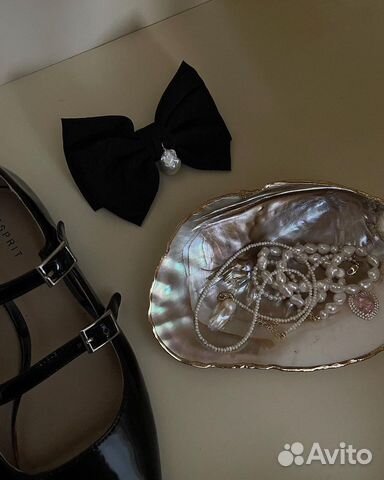 Бант-заколка с барочной жемчужиной