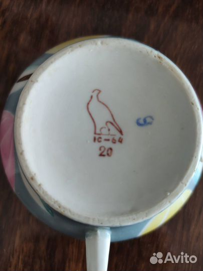 Посуда СССР: чайные пары, чайник,блюдо для фруктов