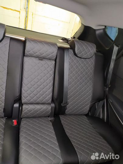 Чехлы Автопилот для SantaFe3 Черные+тсерые+Ромб