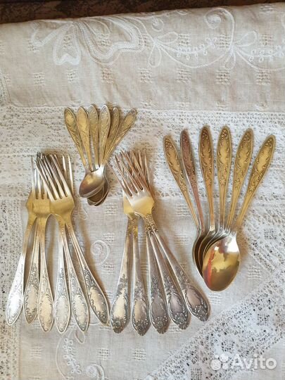 Ложка вилки мельхиор СССР