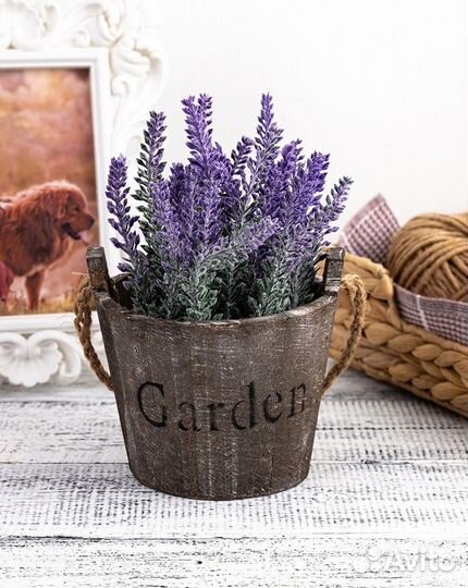 Кашпо с лавандой