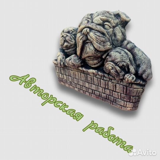 Английские бульдоги. Панно. Авторская работа