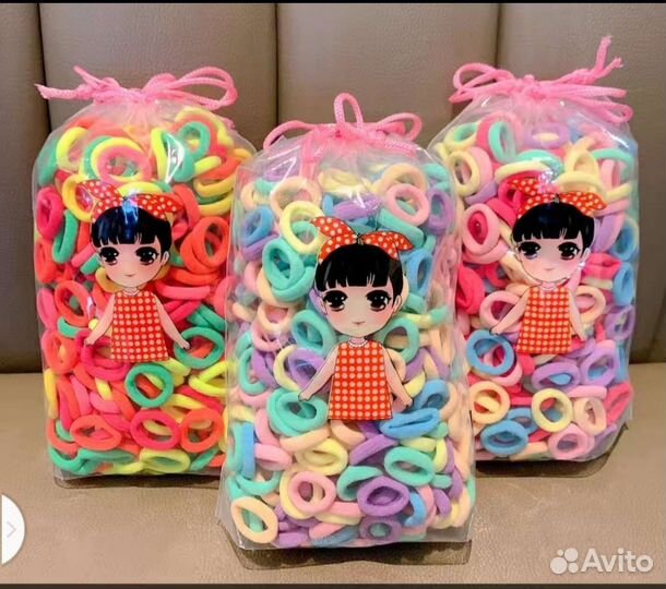 Разноцветные резинки для волос