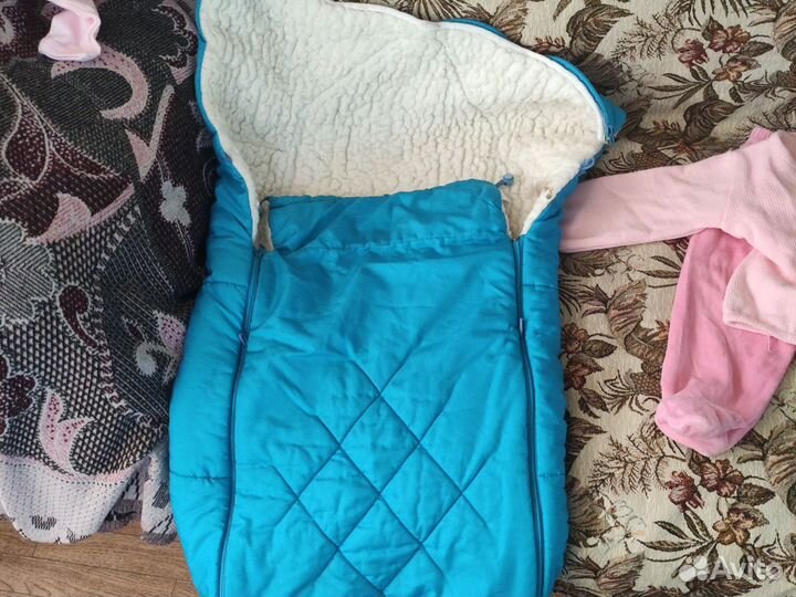 Меховой конверт в коляску овчина