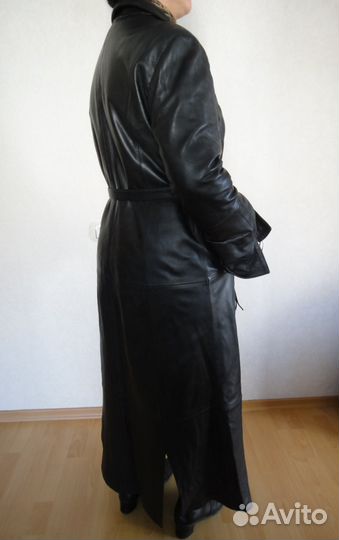 Пальто кожаное