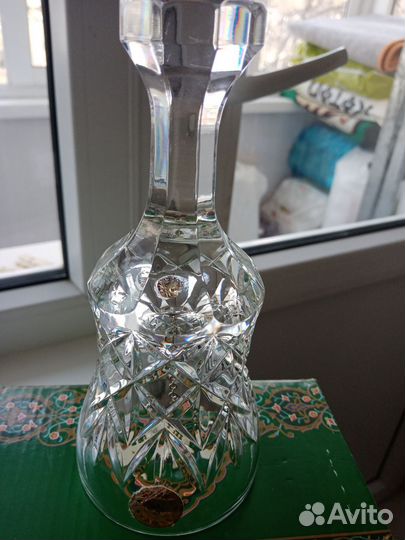 Рюмка-колокол хрустальный Чехословакия