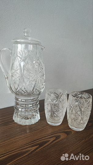 Штоф (графин) СССР хрусталь с стаканами