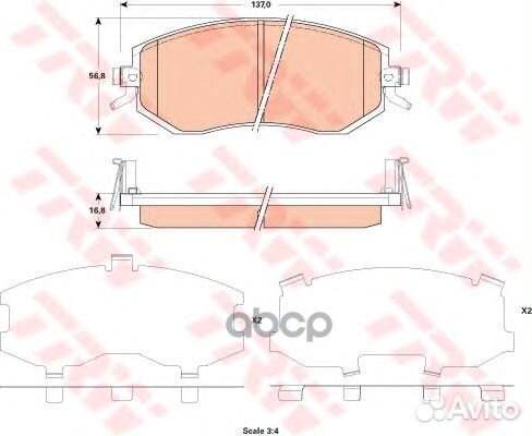 Колодки тормозные дисковые subaru: BRZ 2.0 12